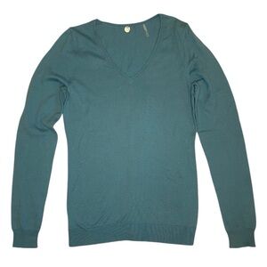 Margaret O’Leary Teal V-Neck Sz S NWT